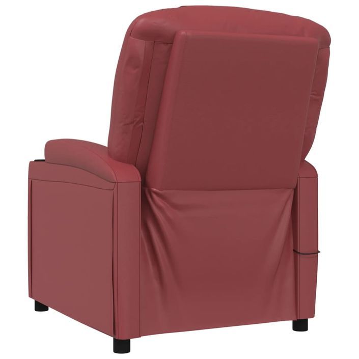 Fauteuil de massage Rouge bordeaux Similicuir - Photo n°5