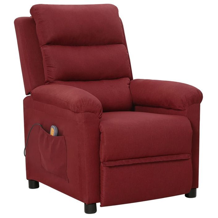 Fauteuil de massage Rouge bordeaux Tissu - Photo n°1