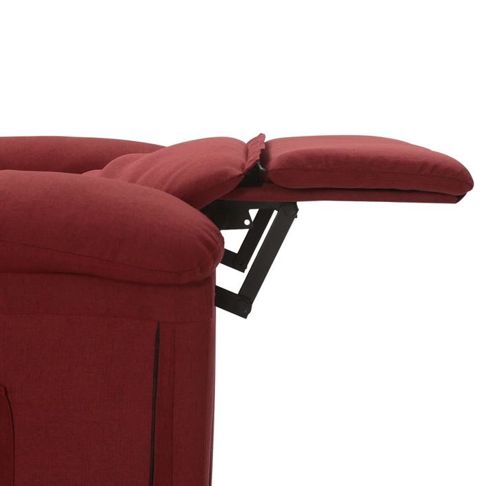 Fauteuil de massage Rouge bordeaux Tissu - Photo n°8