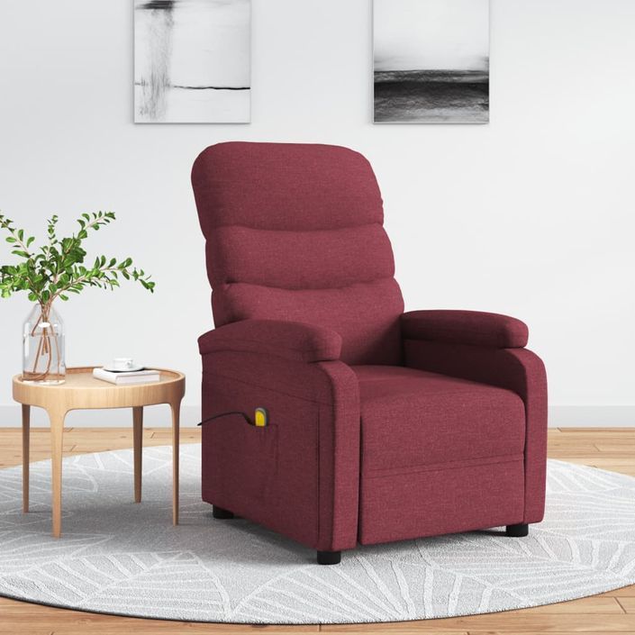 Fauteuil de massage Rouge bordeaux Tissu - Photo n°1