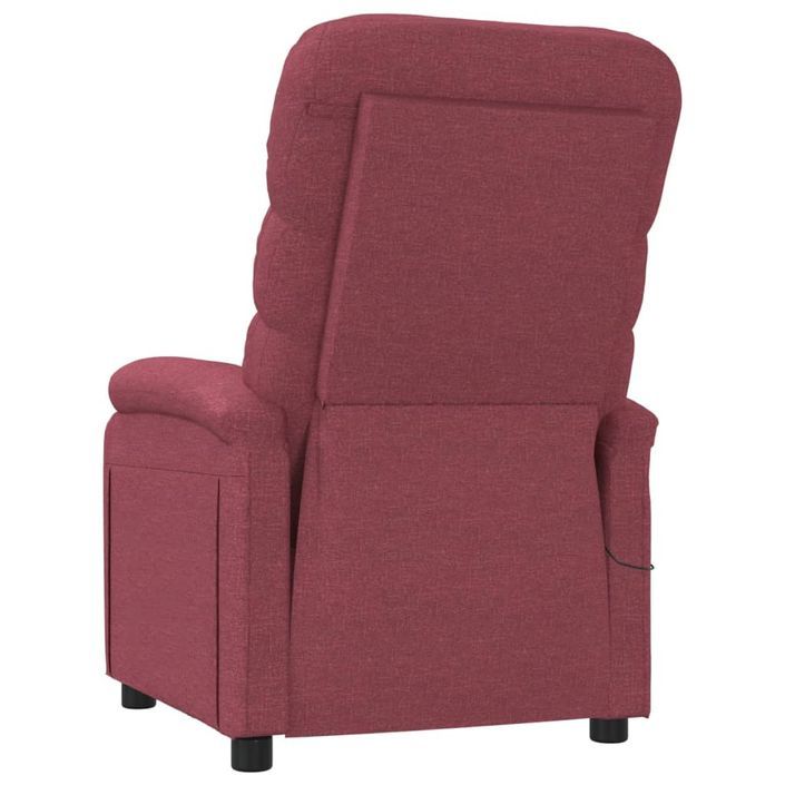 Fauteuil de massage Rouge bordeaux Tissu - Photo n°6