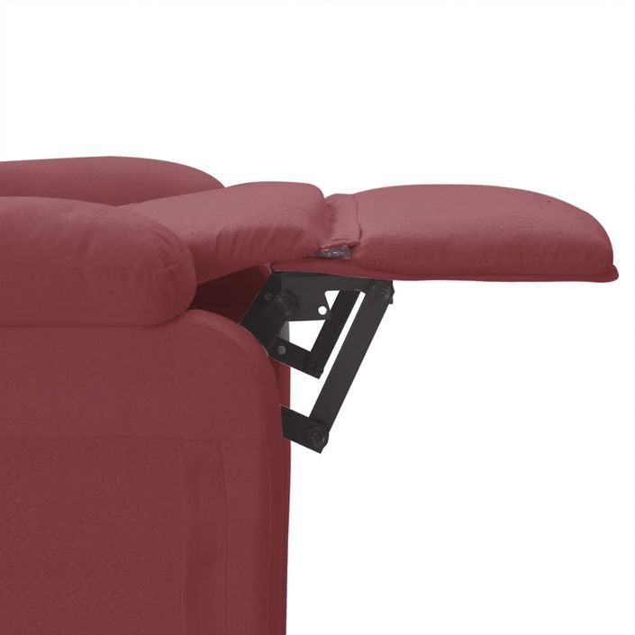 Fauteuil de massage Rouge bordeaux Tissu - Photo n°8