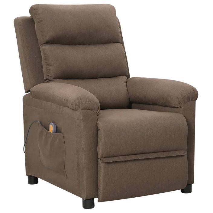 Fauteuil de massage Taupe Tissu - Photo n°1