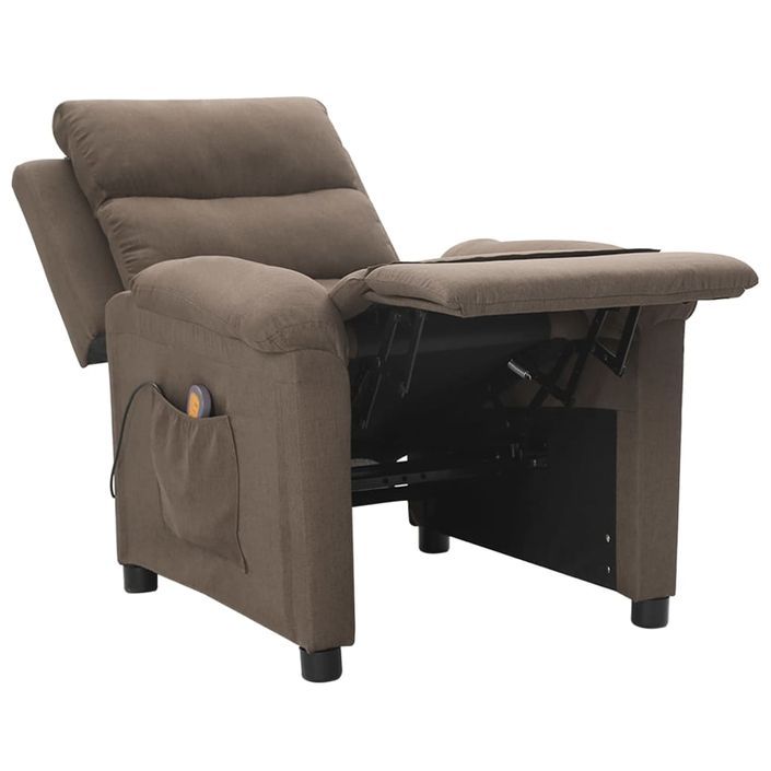 Fauteuil de massage Taupe Tissu - Photo n°6