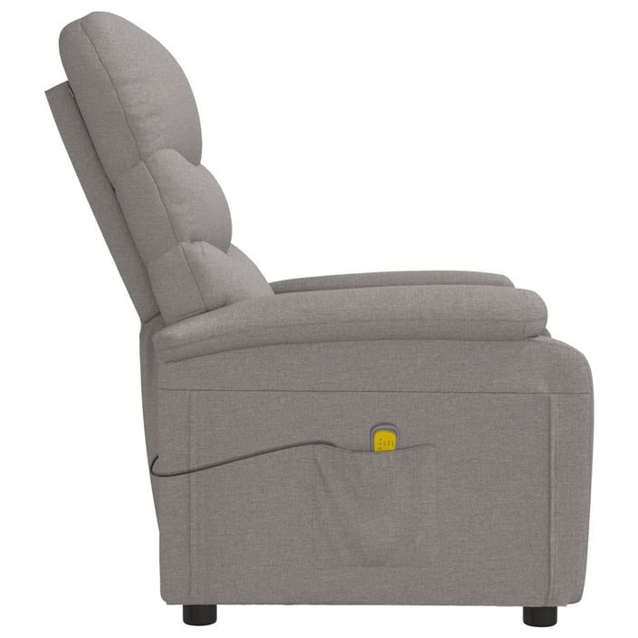 Fauteuil de massage Taupe Tissu - Photo n°5