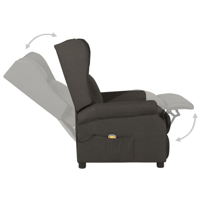 Fauteuil de massage Taupe Tissu - Photo n°6