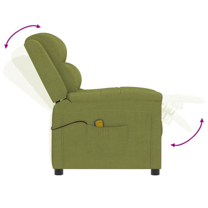 Fauteuil de massage Vert clair velours - Photo n°6