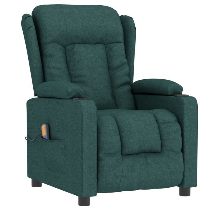 Fauteuil de massage Vert foncé Tissu - Photo n°2