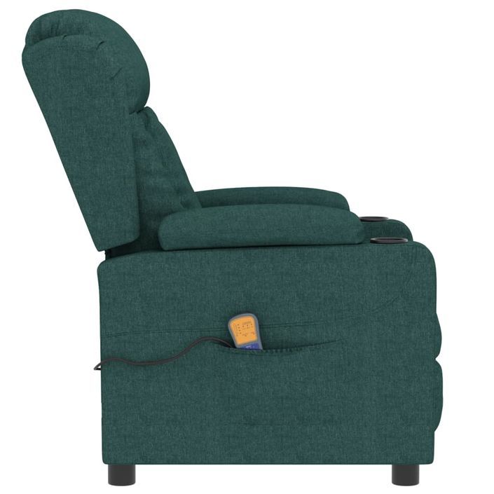 Fauteuil de massage Vert foncé Tissu - Photo n°4