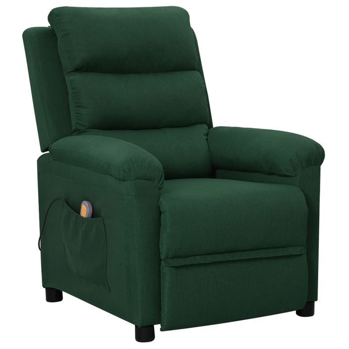 Fauteuil de massage Vert foncé Tissu - Photo n°1