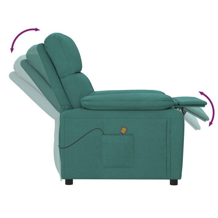 Fauteuil de massage Vert foncé Tissu - Photo n°7