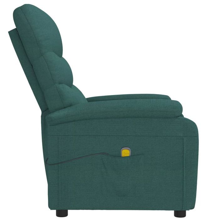 Fauteuil de massage Vert foncé Tissu - Photo n°5