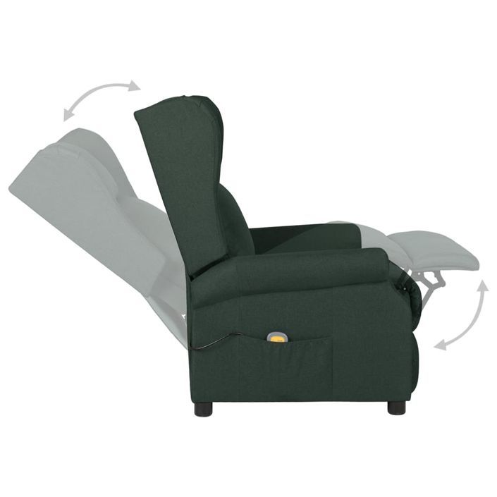 Fauteuil de massage Vert foncé Tissu - Photo n°6