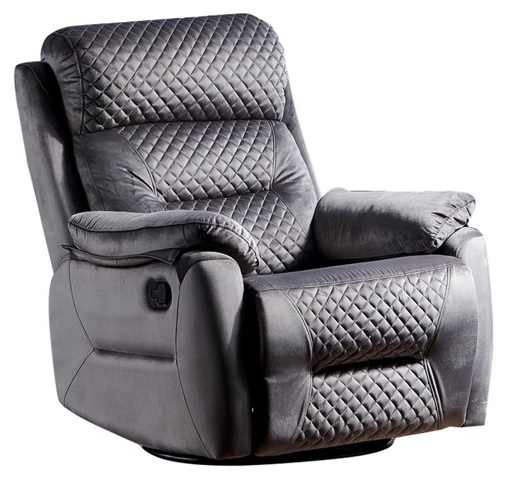 Fauteuil de relaxation à mécanisme manuel tissu matelassé Keva 80 cm - Photo n°5