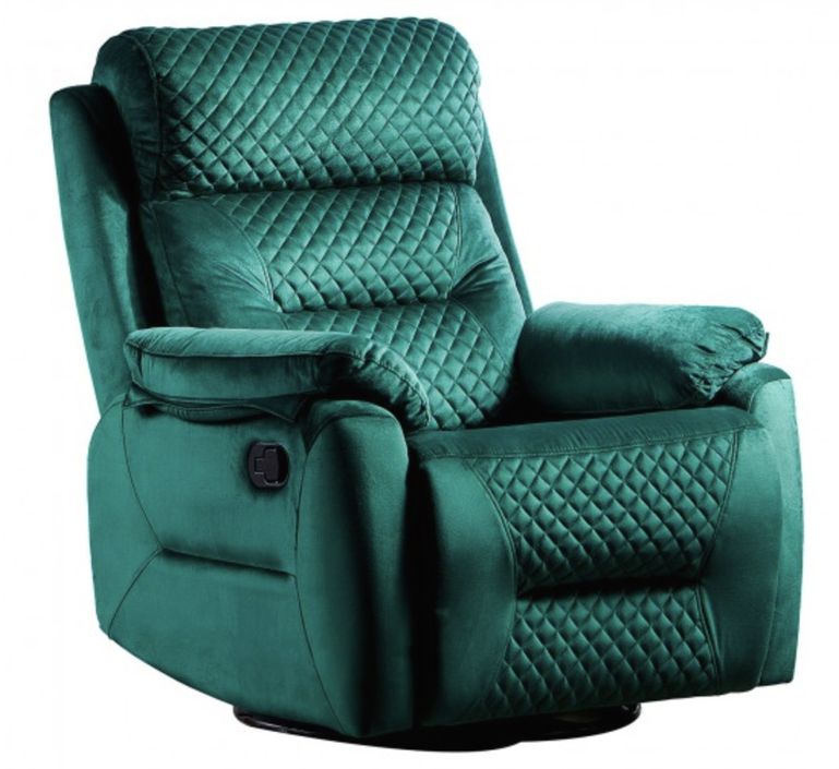 Fauteuil de relaxation à mécanisme manuel tissu matelassé Keva 80 cm - Photo n°1