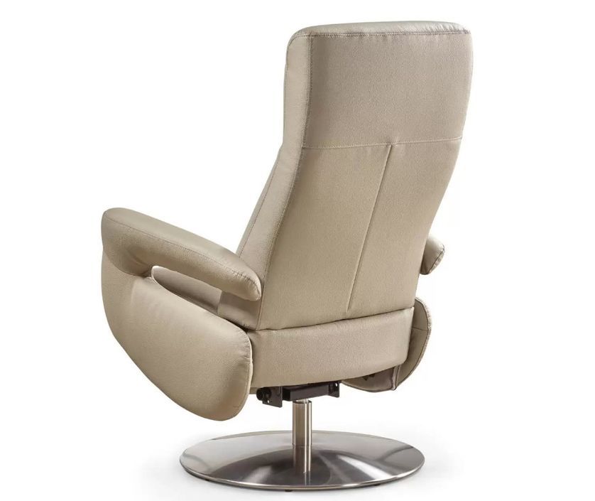 Fauteuil de relaxation électrique 2 moteurs en cuir avec têtière réglable Balbo - Photo n°6