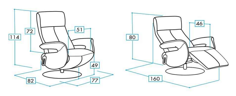 Fauteuil de relaxation électrique 2 moteurs en cuir avec têtière réglable Balbo - Photo n°7