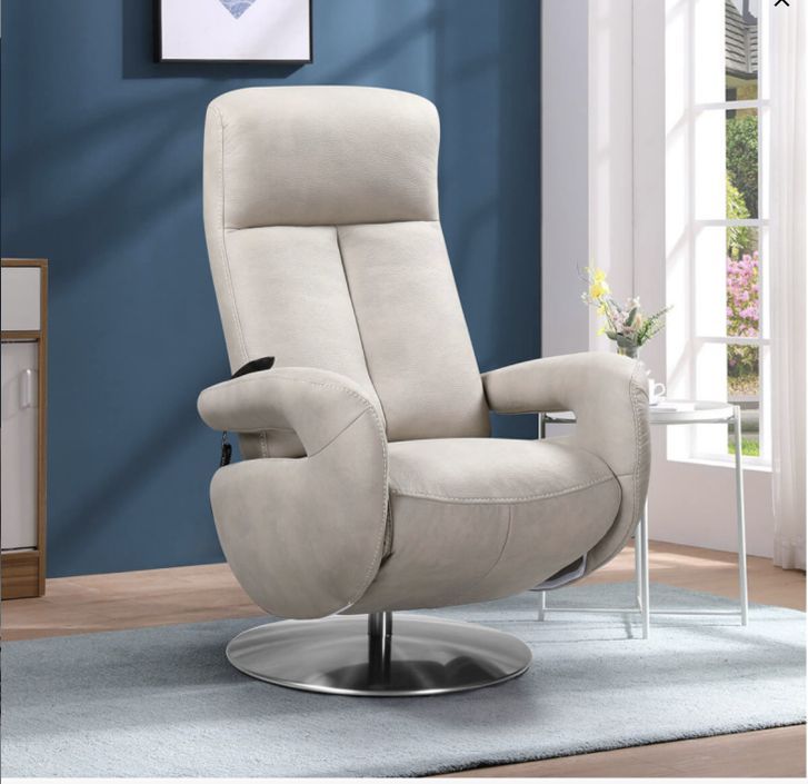 Fauteuil de relaxation électrique 2 moteurs en nubuck avec têtière réglable Balbo - Photo n°4