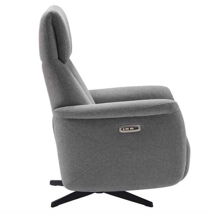 Fauteuil de relaxation électrique 2 moteurs tissu Kastelle - Photo n°5