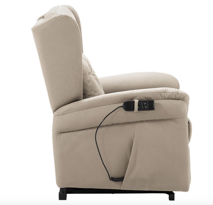 Fauteuil de relaxation et releveur électrique 2 moteurs tissu Kalone - Photo n°7