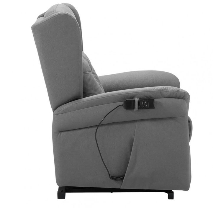 Fauteuil de relaxation et releveur électrique 2 moteurs tissu Kalone - Photo n°4