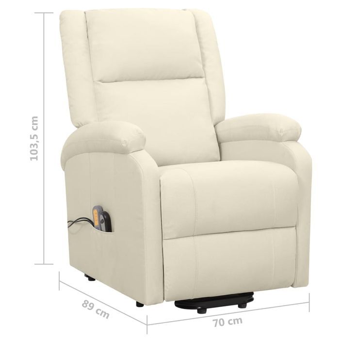 Fauteuil de relaxation relevable électrique en tissu Lonka - Photo n°7