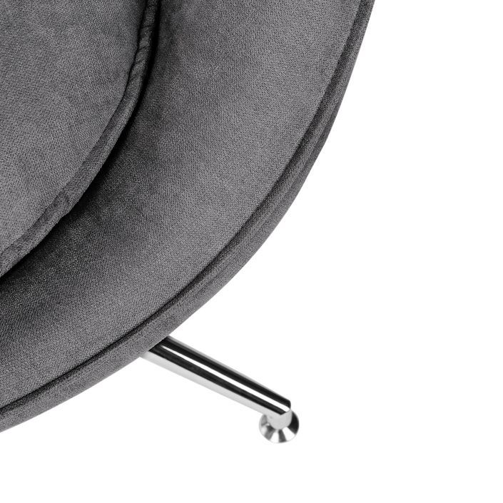 Fauteuil design pivotant à 360º tissu gris foncé Oeuf 79 cm - Photo n°6