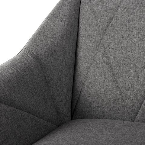 Fauteuil design tissu gris foncé Kyto 66 cm - Photo n°5