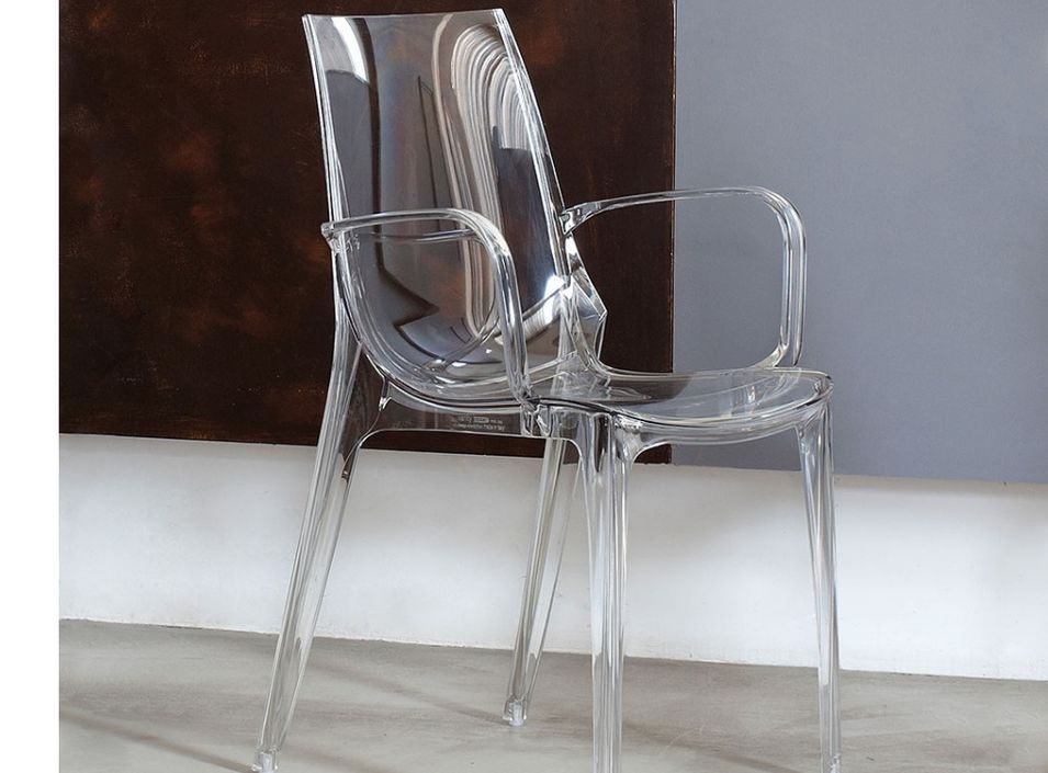 Fauteuil design transparente Robby - Lot de 4 - Photo n°1