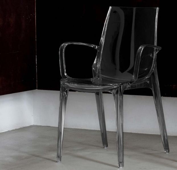 Fauteuil design transparente Robby - Lot de 4 - Photo n°2