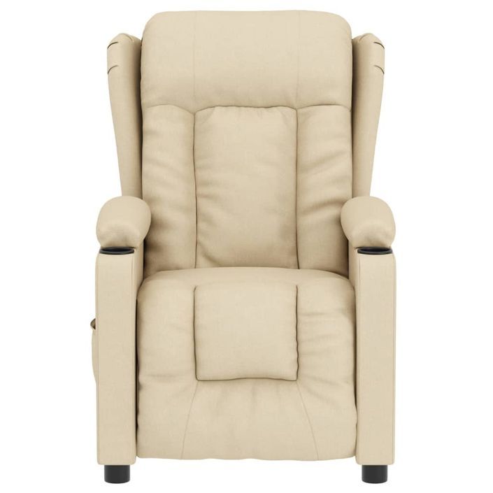 Fauteuil électrique de massage Crème Tissu - Photo n°4