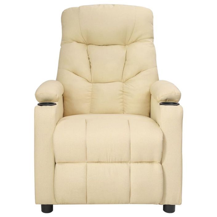 Fauteuil électrique de massage Crème Tissu - Photo n°3