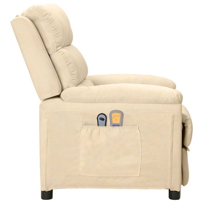 Fauteuil électrique de massage Crème Tissu - Photo n°4