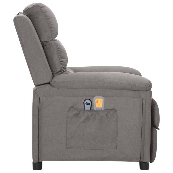 Fauteuil électrique de massage Gris clair Tissu 2 Vika - Photo n°4