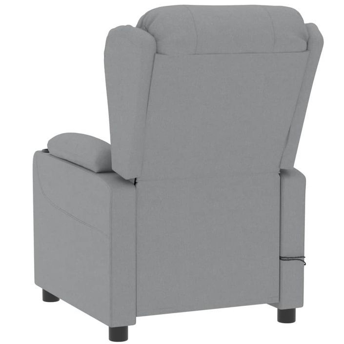 Fauteuil électrique de massage Gris clair Tissu - Photo n°6