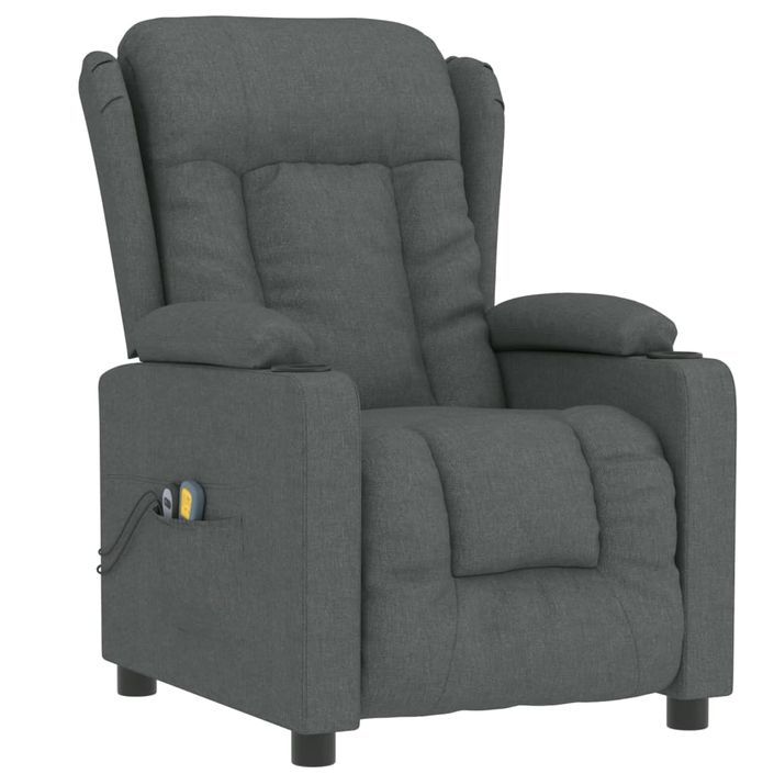 Fauteuil électrique de massage Gris foncé Tissu - Photo n°3