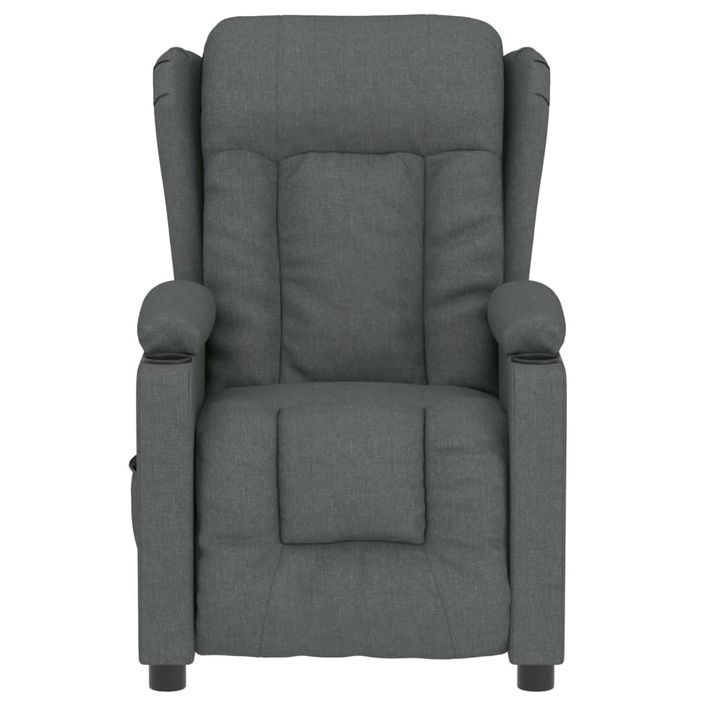 Fauteuil électrique de massage Gris foncé Tissu - Photo n°4