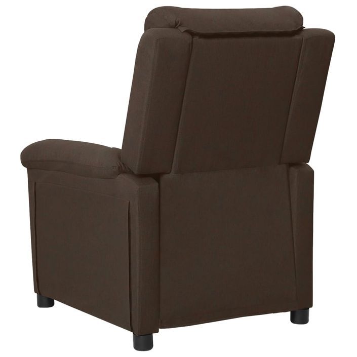 Fauteuil électrique de massage Marron foncé Tissu - Photo n°5