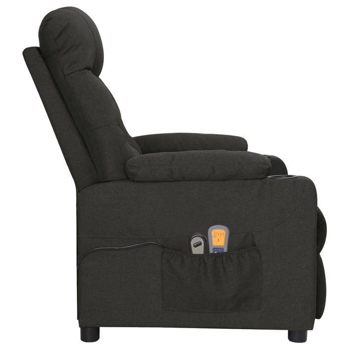 Fauteuil électrique de massage Noir Tissu - Photo n°4