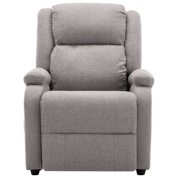 Fauteuil électrique inclinable de massage tissu gris clair Bizen - Photo n°4