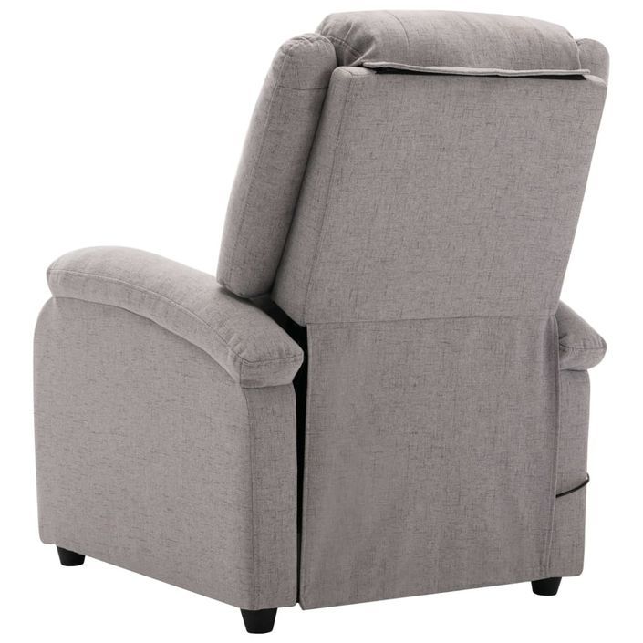 Fauteuil électrique inclinable de massage tissu gris clair Bizen - Photo n°7