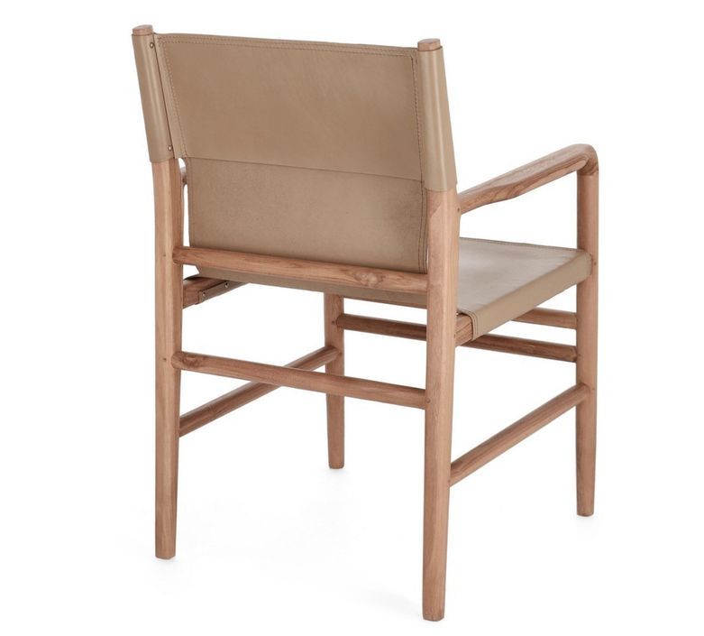 Fauteuil en bois de Teck et cuir Karole – Modernité et durabilité - Photo n°10