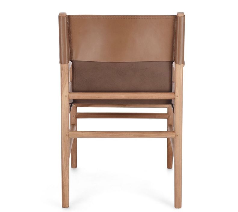 Fauteuil en bois de Teck et cuir Karole – Modernité et durabilité - Photo n°7