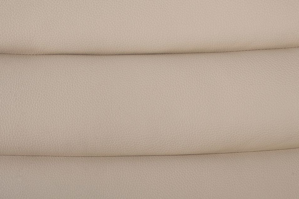 Fauteuil en polyester effet cuir beige Olivia - Photo n°9