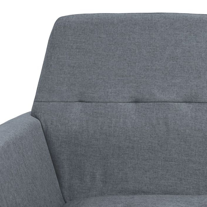 Fauteuil Gris clair Acier et tissu - Photo n°6