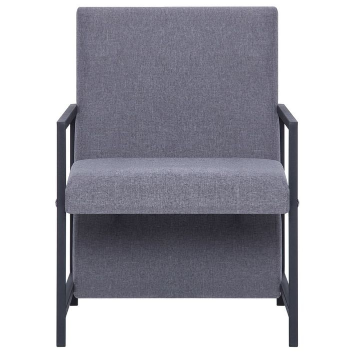 Fauteuil Gris clair Tissu 6 - Photo n°3