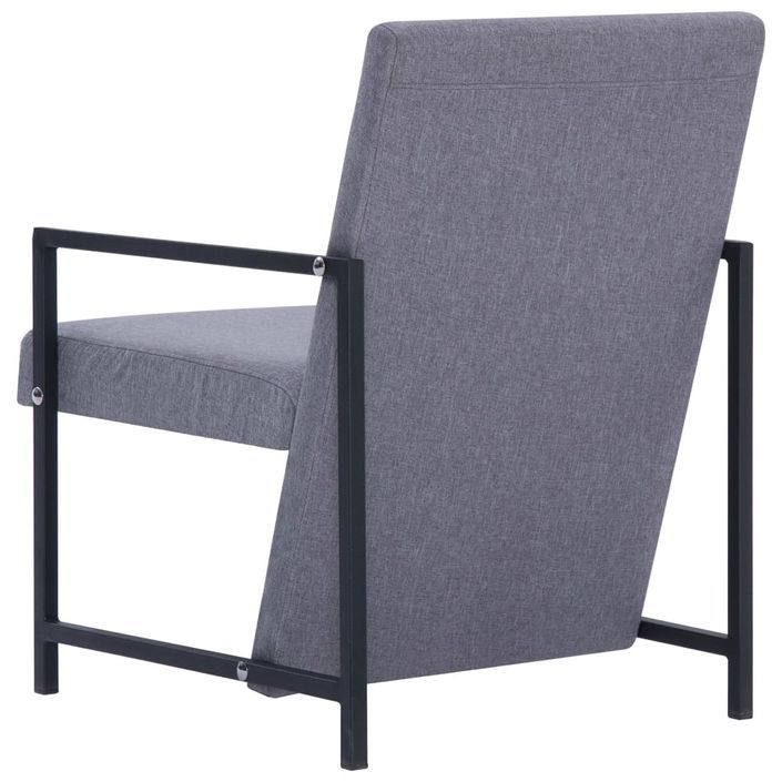 Fauteuil Gris clair Tissu 6 - Photo n°5