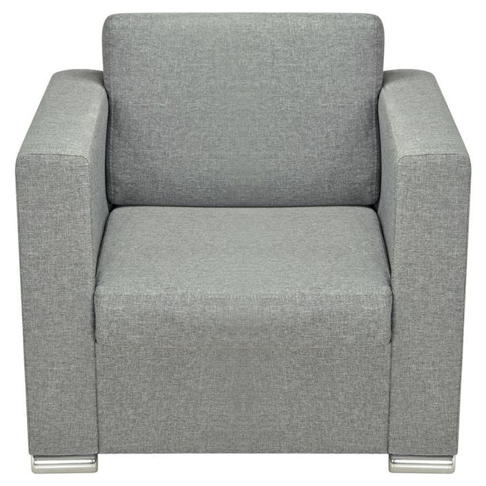 Fauteuil Gris clair Tissu 3 - Photo n°3