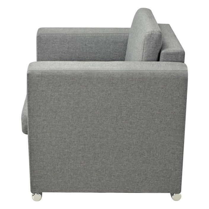 Fauteuil Gris clair Tissu 3 - Photo n°5