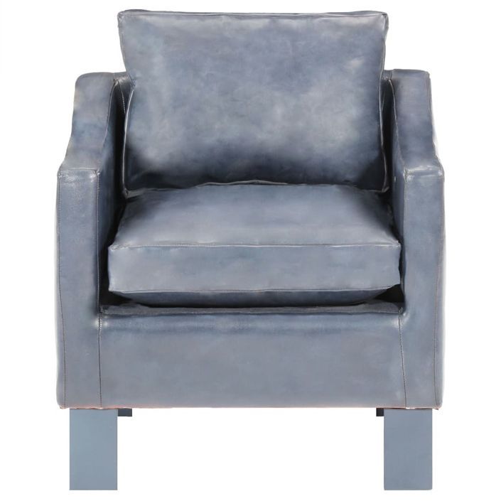 Fauteuil Gris Cuir véritable 11 - Photo n°2